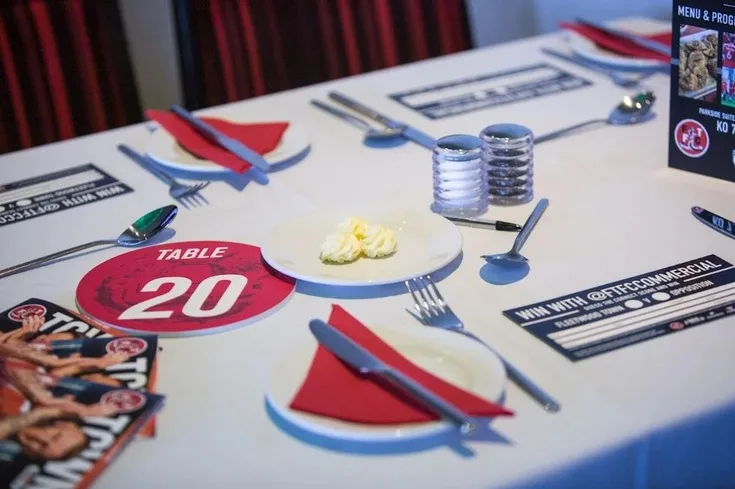 Khu vực hospitality tại sân Highbury Fleetwood Town