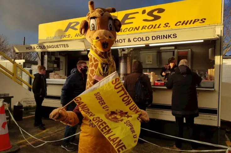 Khu vực tiếp đón khách VIP tại sân Sutton United