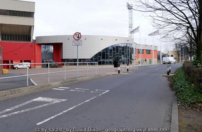Lối vào chính của sân vận động Gateshead International