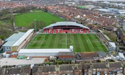 Sân vận động Highbury của Fleetwood Town nhìn từ trên cao