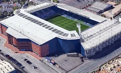 Toàn cảnh sân vận động The Hawthorns nhìn từ trên cao, ngôi nhà của West Bromwich Albion.