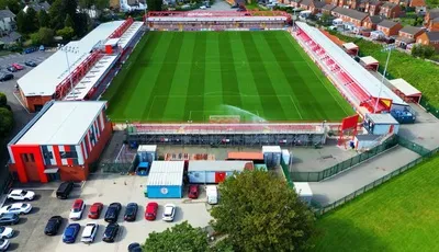 Toàn cảnh sân vận động Wham Stadium Accrington Stanley từ trên cao